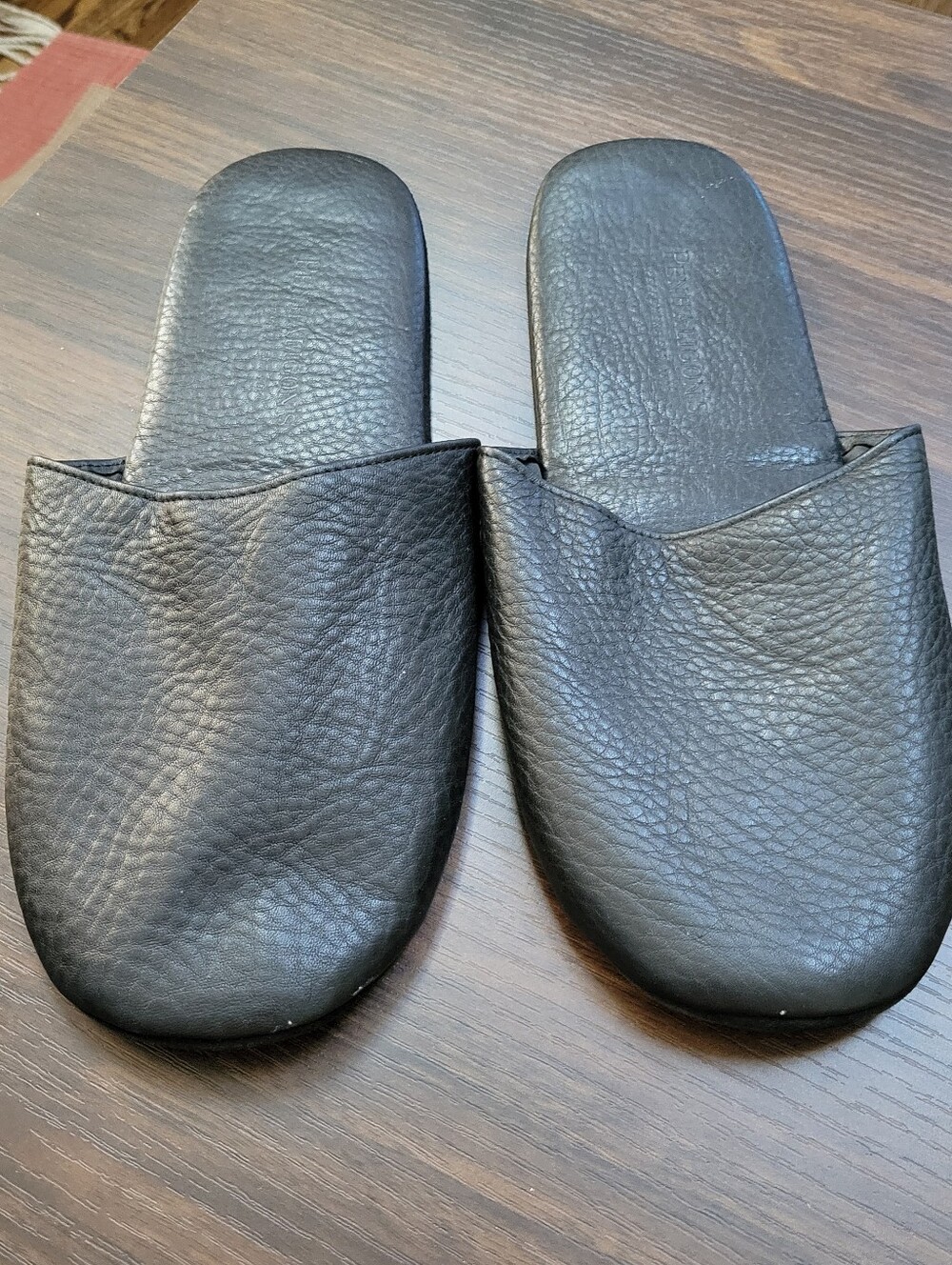 Penhaligon's Leather Slip On Bedroom Slippers Mens Size Large Comfort Luxury